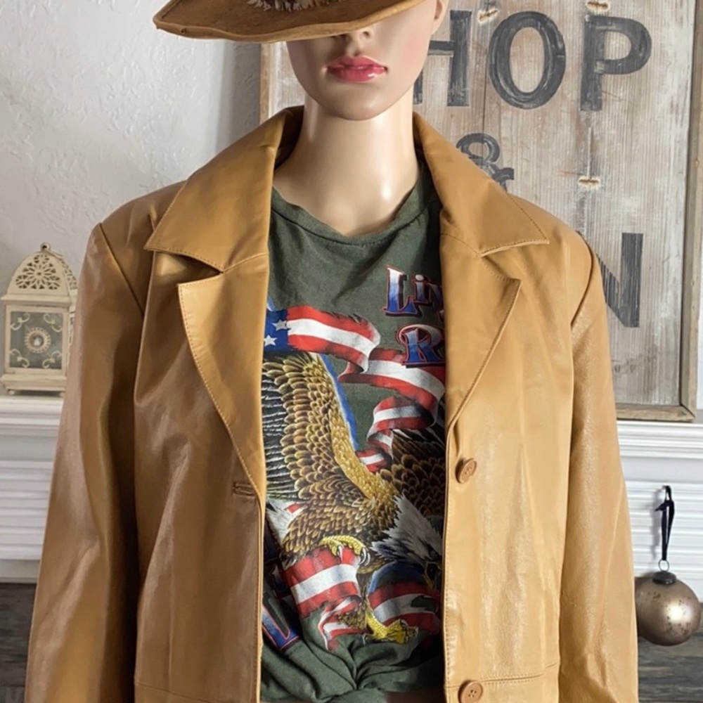 Gorgeous Vintage Leather & Satin Lined Jacket